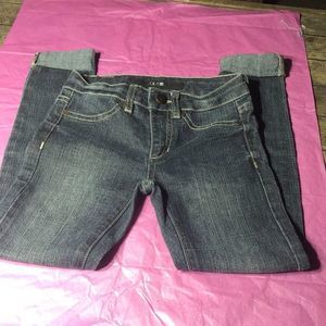 Girls Jeans by “Joe” dark denim skinny and cuffed